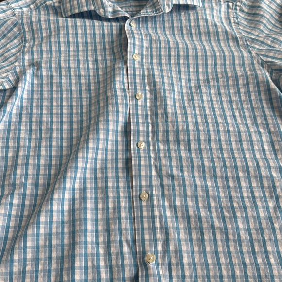 Michael Kors Men’s button up shirt. Dress shirt.  Size 16, 34/35.  Bright blue. - Picture 2 of 5